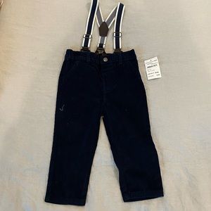 Corduroy pants with suspenders 18-24 m